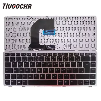 HP EliteBook 8460p 8460w 8470p 8470w 6460b 6465b BR Sidabro klaviatūra be Taško