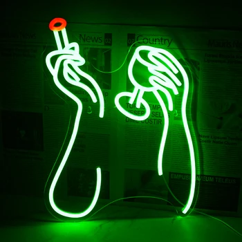 Rūkyti ir Gerti Neon Požymiai Sienų Dekoras LED Neon Light Pasirašyti Baras Šalis Pub Apdailos Led Šviesos iki Pasirašyti su USB Powered Neon